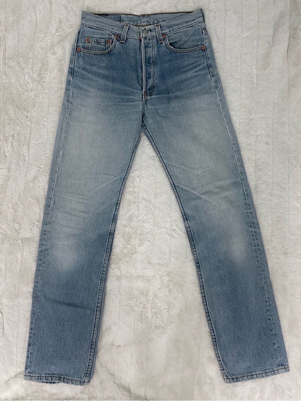 Vintage Levis 501 Jeans Faded Blue Wash Size 26 - Picture 7 of 9